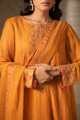 3 Piece Unstitched Chiffon Embroidered Suit (UF0014)